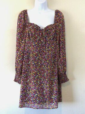 Dress Forum Los Angeles Multi Colored Floral Print Baby Doll Dress